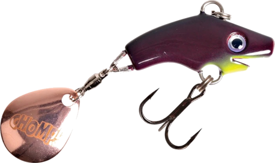 
THE PIG, 
The Pig Jig Spin, 15g - Pumpkin Chart - Copper, 
Detail 1
