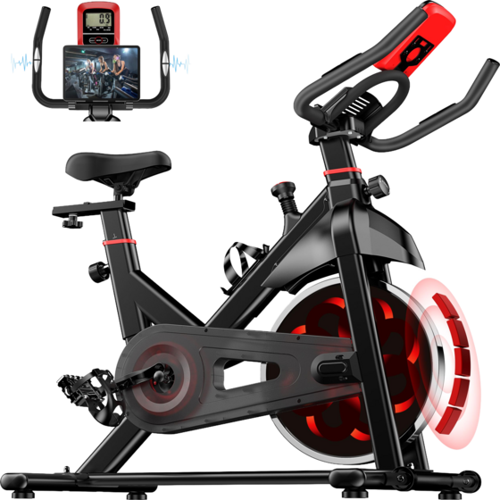 
HOMEFITNESSCODE, 
Träningscykel För Hemmet – Tyst Remdrift, Lcd-skärm, Justerbar Sadel, 
Detail 1
