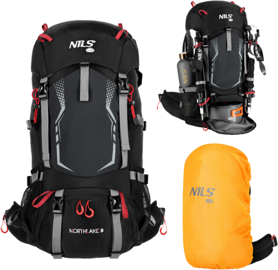 
NORTHIX, 
Travel Pack Black 30l+10l &ndash; Expandable Backpack, 
Detail 1
