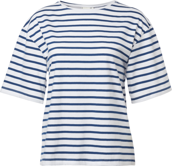947745101102 EMMAMALENA Tuva T-shirt Stripe White Blue  Standard Detail