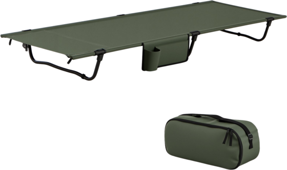 
NORTHIX, 
Ultralight Folding Camping Cot With Side Pocket, 150kg Capacity, 
Detail 1
