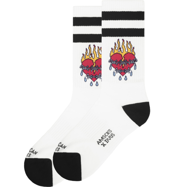 
AMERICAN SOCKS, 
United Hearts - Mid High, 
Detail 1
