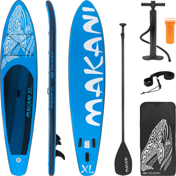 
905183101101,
Uppblåsbar Stand Up Paddle Board Makani Xl 380x80x15 Cm Blå Pvc,
ECD GERMANY,
Detail
