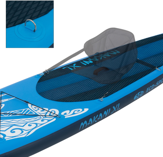 ECD GERMANY, Uppblåsbar Stand Up Paddle Board Makani Xl 380x80x15 Cm Blå Pvc