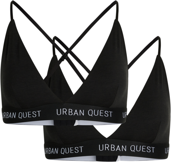 
URBAN QUEST, 
Urban Quest The 2-pack Bamboo Triangle Bra, 
Detail 1
