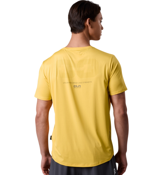 950111101102 CLN ATHLETICS Vapour T-shirt Golden Yellow  Model01 Detail