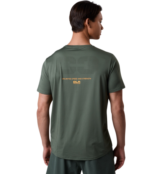 950111102101 CLN ATHLETICS Vapour T-shirt Moss Green  Model01 Detail