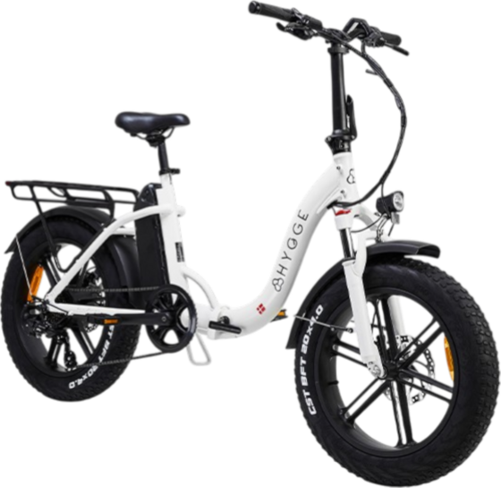 
HYGGE BIKES, 
Vester Step 2026 - Folding Fat Tyre E-bike 48v 14ah - Heron White, 
Detail 1
