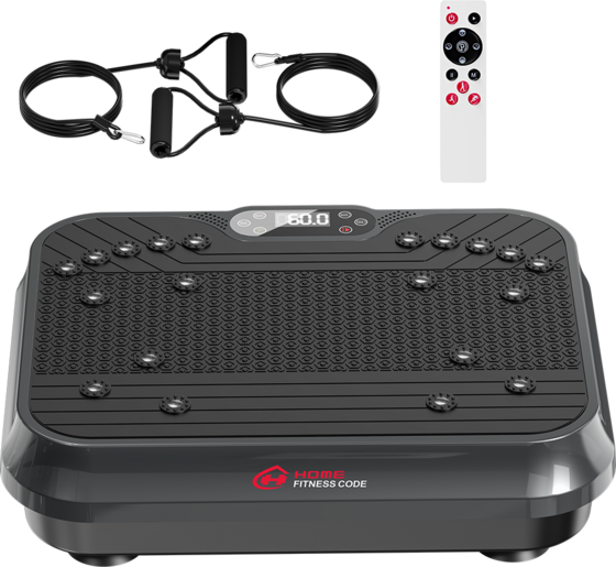 
HOMEFITNESSCODE, 
Vibrationsplatta F1 med 250 niv&aring;er &ndash; Kompakt helkroppstr&auml;ning hemma, 
Detail 1
