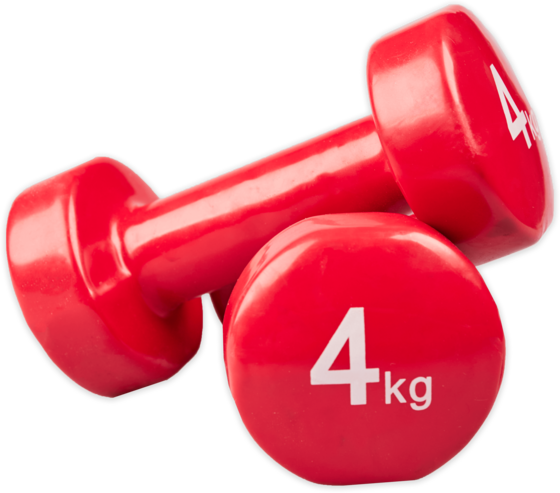 
MATCHU SPORTS, 
Vinyl Hantelpaket 2 St - 4 Kg - R&ouml;d, 
Detail 1
