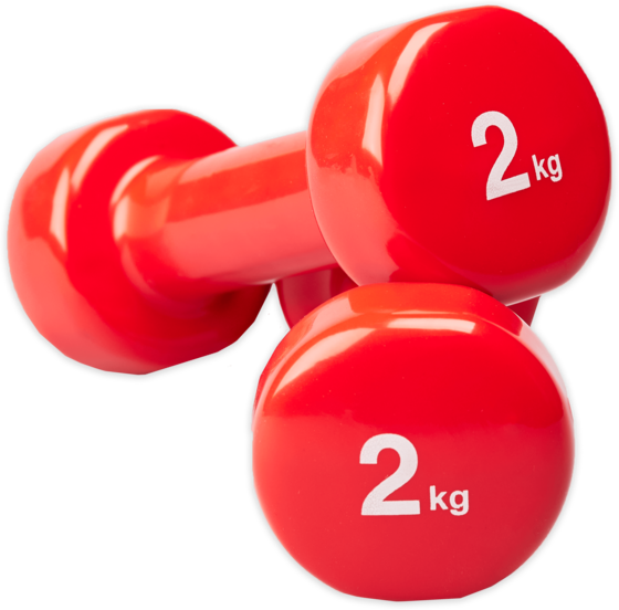 
MATCHU SPORTS, 
Vinylhantelsats Per 2 St - 2 Kg - R&ouml;d, 
Detail 1
