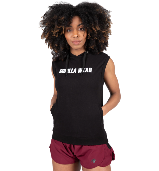 931186101104 GORILLA WEAR Virginia Sleeveless Hoodie 931186101104 GORILLA WEAR Virginia Sleeveless Hoodie Model01 Detail