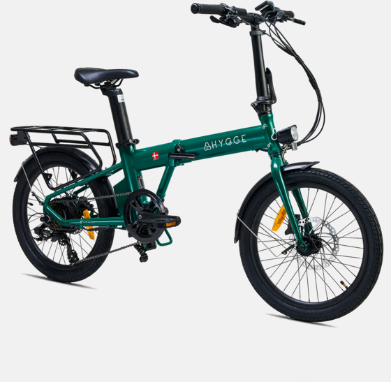 
HYGGE BIKES, 
Virum 2025 - Folding Ultra-Light E-Bike 36V 10Ah - British Racing Green, 
Detail 1
