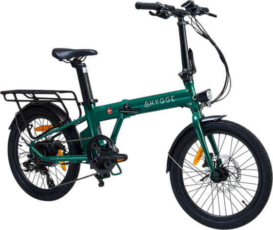 
HYGGE BIKES, 
Virum 2026 - Folding Ultra-light E-bike 36v 10ah - British Racing Green, 
Detail 1
