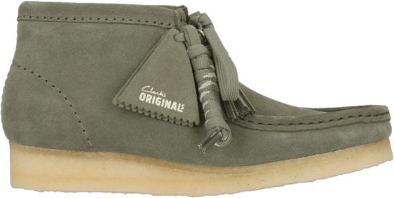 
CLARKS ORIGINALS, 
Wallabee Boot. Khaki/green Sde, 
Detail 1
