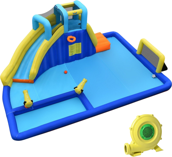 
NORTHIX, 
Water Park 6-in-1 Bouncy Castle With Blower  Water Jets  Slide 525 X 373 X 203 Cm, 
Detail 1
