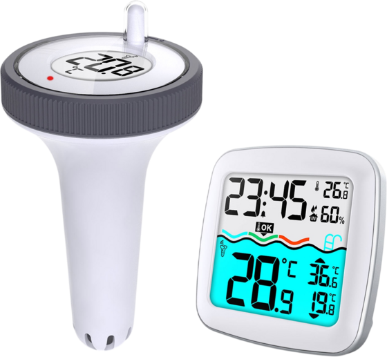 
B2X, 
Weather Station With Swimming Pool Sensor Bd-913 White, 
Detail 1
