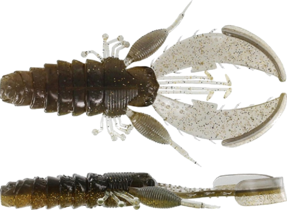 Westin CreCraw Creaturebait - 5 Gamberi In Gomma Per Pesca Spinning, 8,5 Cm 7g, Colore Motoroil Pepper