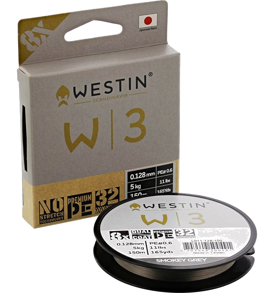 
WESTIN, 
Westin W3 8 Braid Smokey Grey 150m 0,165mm 7,9kg, 
Detail 1
