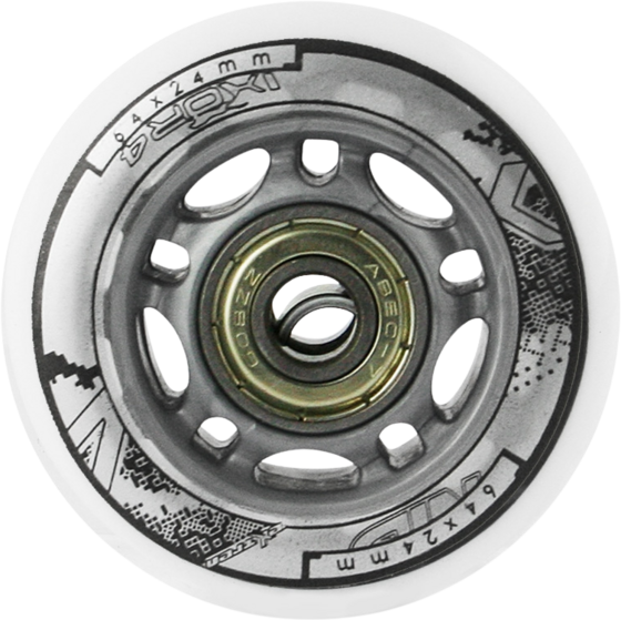 
NORTHIX, 
White Pu 64x24 82a Wheels  Abec-7 Bearings Set, 
Detail 1

