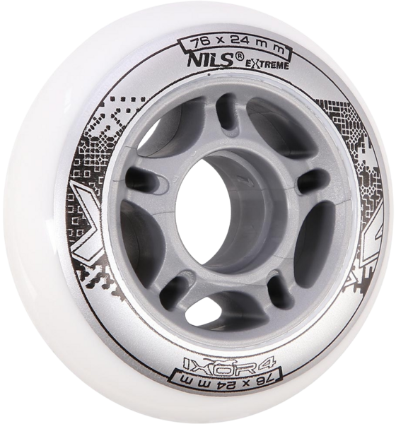
NORTHIX, 
White Pu Skate Wheels, 76x24mm, 82a, Set Of 4, 
Detail 1
