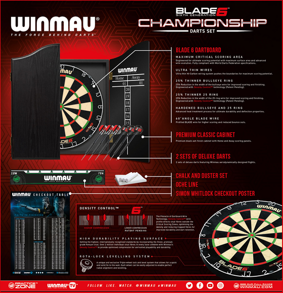 WINMAU, Winmau Blade 6 Championship Dart Set