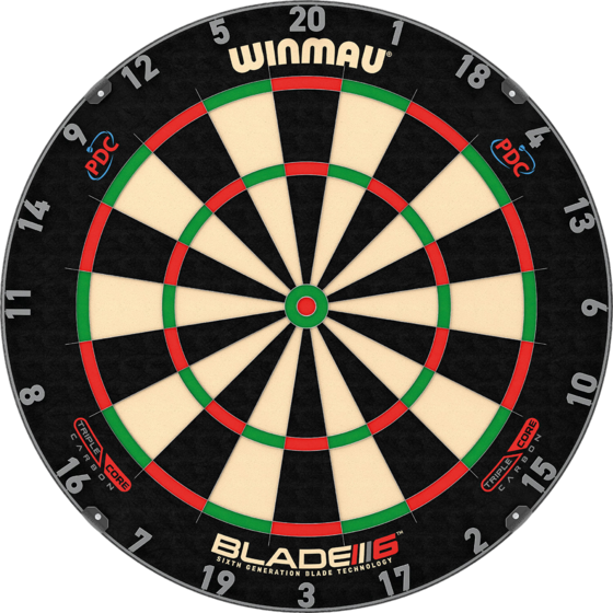 
WINMAU, 
Winmau Blade 6 Triple Core Dartboard, 
Detail 1
