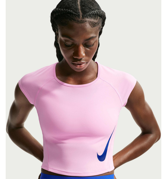 
NIKE, 
Women's Dri-fit Cap-sleeve Running Top Tempo Swoosh, 
Detail 1
