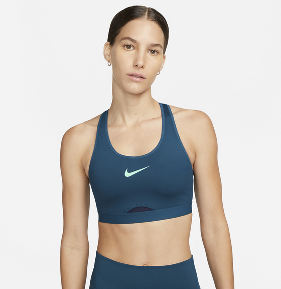 NIKE, Women's High-support Non-padded Adjustable Sports Bra Swoosh