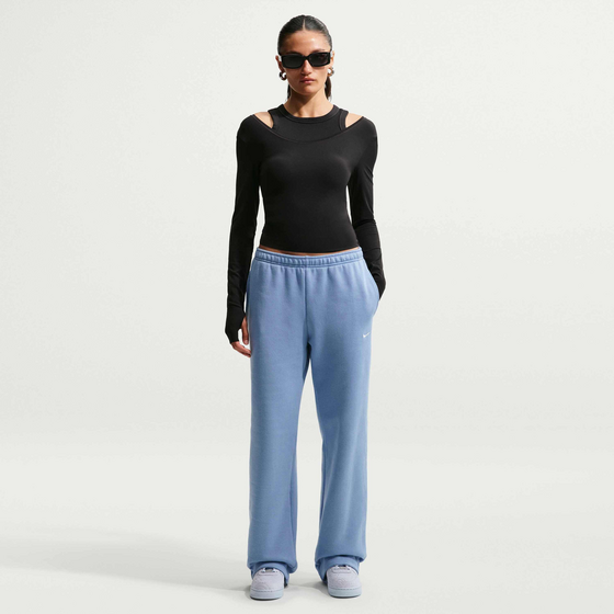 
NIKE, 
Women's Mid-rise Open-hem Trousers Studio Fleece Medium Weight, 
Detail 1
