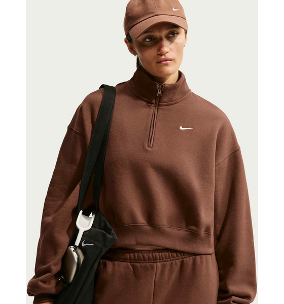 
NIKE, 
Women's Oversized 1/4-zip Cropped Top Studio Fleece Medium Weight, 
Detail 1
