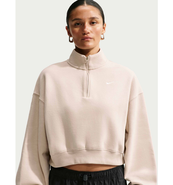 
NIKE, 
Women's Oversized 1/4-zip Cropped Top Studio Fleece Medium Weight, 
Detail 1
