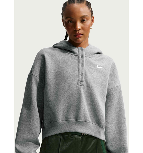 
NIKE, 
Women's Oversized Cropped Henley Hoodie Sportswear Phoenix Fleece, 
Detail 1
