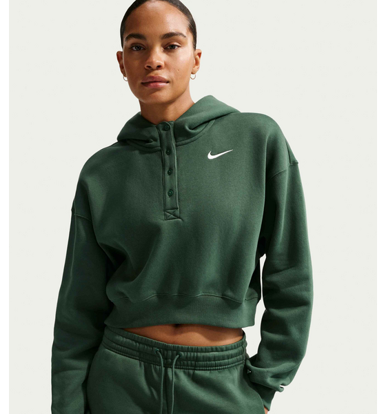 
NIKE, 
Women's Oversized Cropped Henley Hoodie Sportswear Phoenix Fleece, 
Detail 1
