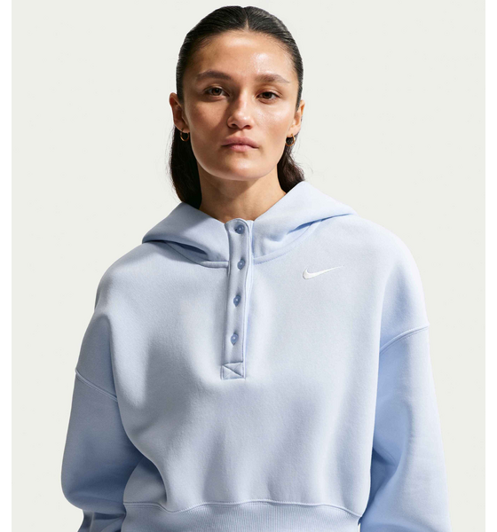 
NIKE, 
Women's Oversized Cropped Henley Hoodie Sportswear Phoenix Fleece, 
Detail 1
