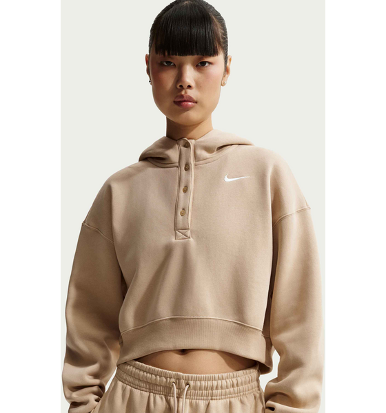 
NIKE, 
Women's Oversized Cropped Henley Hoodie Sportswear Phoenix Fleece, 
Detail 1
