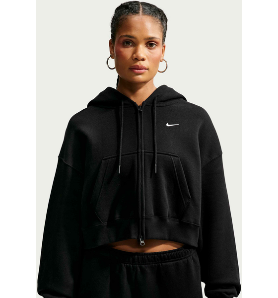 
NIKE, 
Women's Oversized Full-zip Cropped Hoodie Studio Fleece Medium Weight, 
Detail 1
