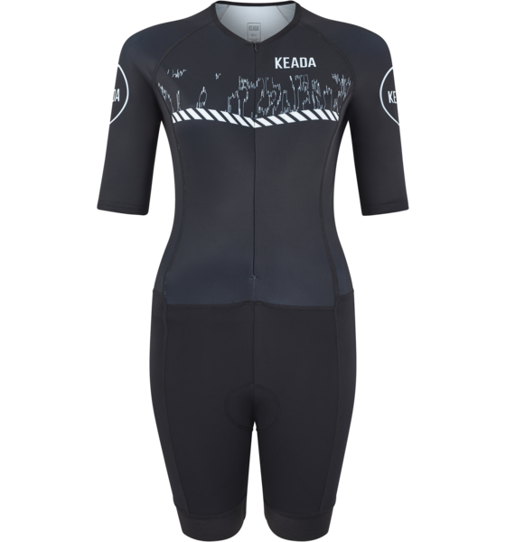 
KEADA SPORTS, 
Womens Sleeved Trisuit - Signal Two, 
Detail 1
