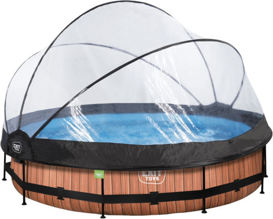 
EXIT, 
Wood Pool &Oslash;360x76cm Med Filterpump Och Tak - Brun, 
Detail 1
