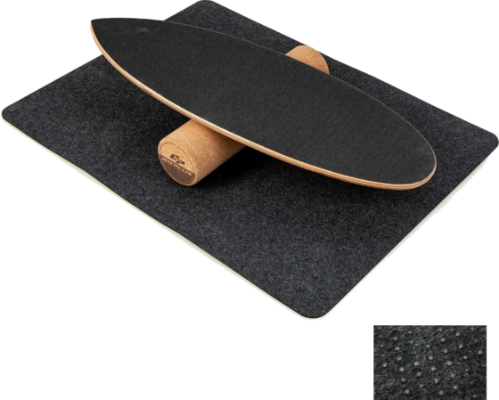 B2X Деревянная балансировочная доска Качающаяся доска с колесным покрытием Комплект балансировочной доски 3-в-1, черный