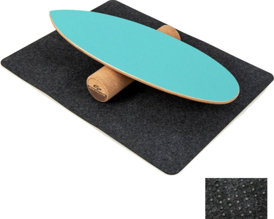 B2X Деревянная балансировочная доска Качающаяся доска с колесным одеялом Комплект балансировочной доски 3-в-1, синий