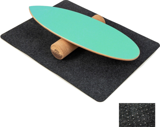 
B2X, 
Wooden Balance Board Wobble Board With Wheel  Blanket 3-in-1 Balance Board Kit Green, 
Detail 1
