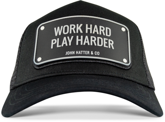 JOHN HATTER, Work Hard  Black - Rubber Edition