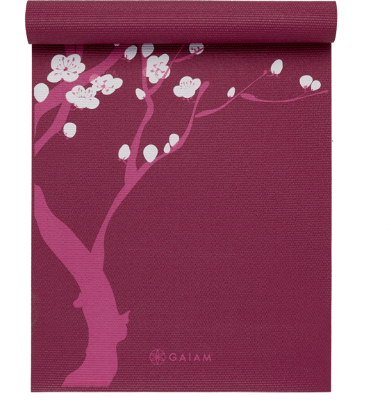 
GAIAM, 
Yoga Mat Printed Pink Cherry 4mm, 
Detail 1
