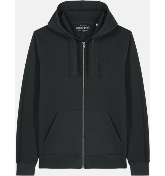 947836101101 HANG TEN Zip Organic Cotton Hoodie - Black  Standard Detail