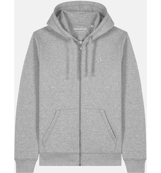 947832101101 HANG TEN Zip Organic Cotton Hoodie - Heather Grey  Standard Detail