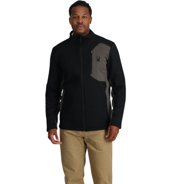 943776101101 SPYDER Zip-up Sweater Bandit  Model01 Detail