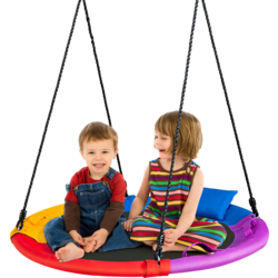 954517101101 B2X Ø100 Cm Swing With 100 - 180 Cm Adjustable Rope Saucer Tree Swing Colorful  Standard Small1x1