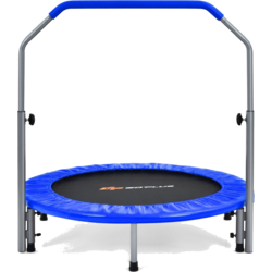 950451101101 NORTHIX Ø101 Cm Folding Mini Trampoline Fitness Trampoline With Height-adjustable Handle Blue + Black  Standard Small1x1