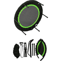 956748101101 B2X Ø101 Cm Mini Trampoline With Height-adjustable Handle And 2 Resistance Bands Green  Standard Small1x1